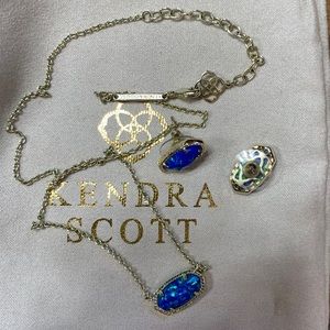 Kendra Scott Opal blue Gold Necklace